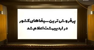 پرفروش‌ترین سینماهای کشور در اردیبهشت اعلام شد