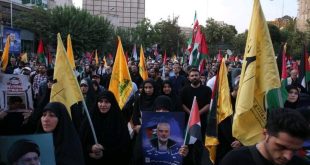 پیکر شهید «اسماعیل هنیه» بر دستان مردم تهران تشییع شد