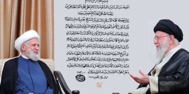 شیخ نعیم قاسم نماینده رهبر انقلاب در لبنان شد