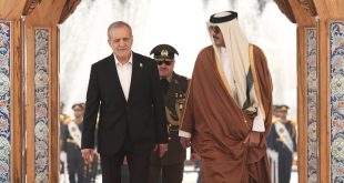 استقبال رسمی پزشکیان از امیر قطر در سعدآباد