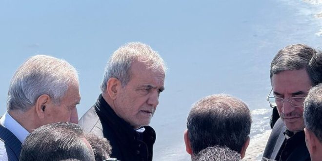 بازدید پزشکیان از دریاچه ارومیه