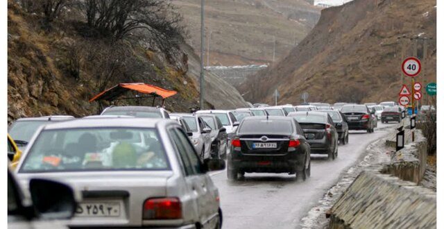 ترافیک سنگین در محورهای چالوس و هراز