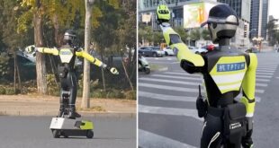پلیس ترافیک در چین روباتیک شد