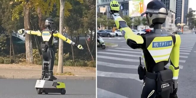 پلیس ترافیک در چین روباتیک شد