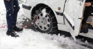 ممنوعیت تردد بدون زنجیر چرخ خودروها درجاده‌های کوهستانی